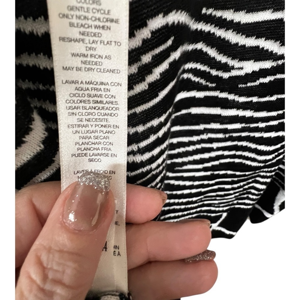Chico's Monochrome zebra Striped Top - Picture 5 of 5
